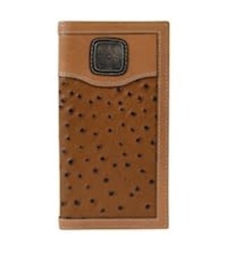 Justin RODEO WALLET OSTRICH W/SQ CONCHO