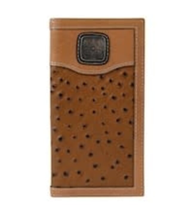RODEO WALLET OSTRICH W/SQ CONCHO