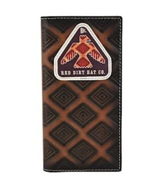 RED DIRT HAT CO RODEO WALLET THUNDERBIRD LOGO PATCH