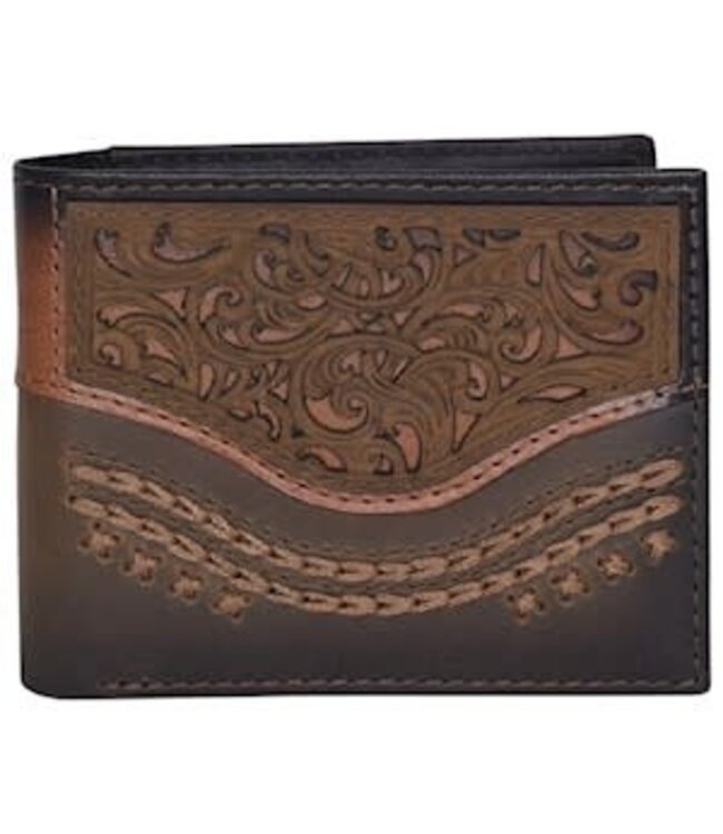 LARGE BIFOLD WALLET W/ RUSSET INLAY