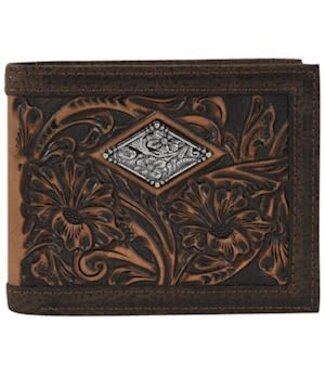 Justin SLIM BIFOLD WALLET CLASSIC TOOLING W/CONCHO