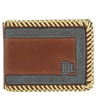 RED DIRT HAT CO BIFOLD WALLET TURQUOISE WASHED EDGE PATTERN