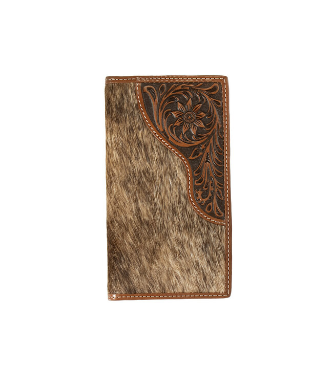 RODEO CALF HAIR TOOLED WALLET