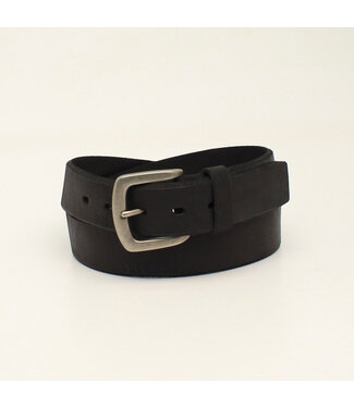 Ariat BEVELED EDGE EMBROIDERED LOGO BLACK LEATHER BELT