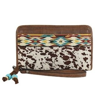 Justin WALLET W/WRISTLET PAINTED PONY HAIR-ON HIDE