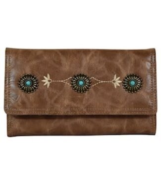 CatchFly WALLET TAUPE W/CONCHOS