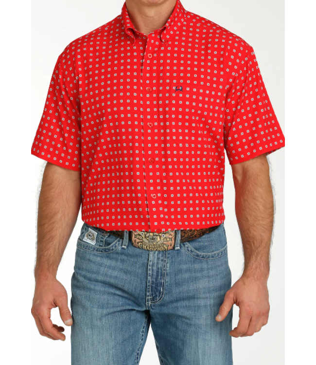 ARENAFLEX RED PRINT SHORT SLEEVE SHIRT