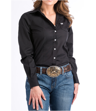 Cinch SOLID BUTTON DOWN WESTERN SHIRT- BLACK