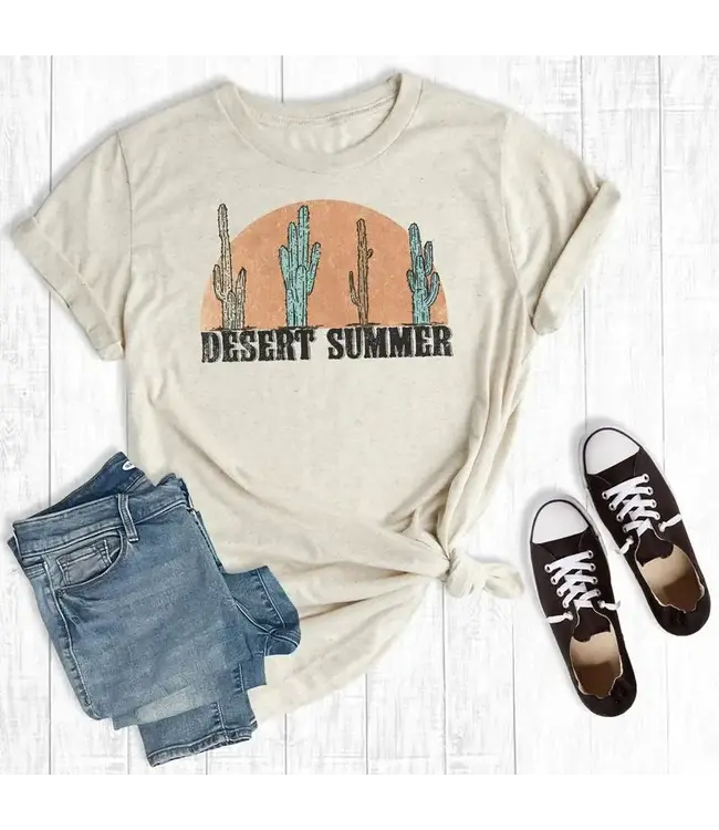 DESERT SUMMER GRAPHIC TEE- CREAM