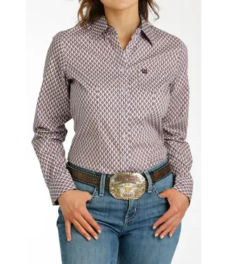 Cinch ARENAFLEX BUTTON DOWN SHIRT- PURPLE