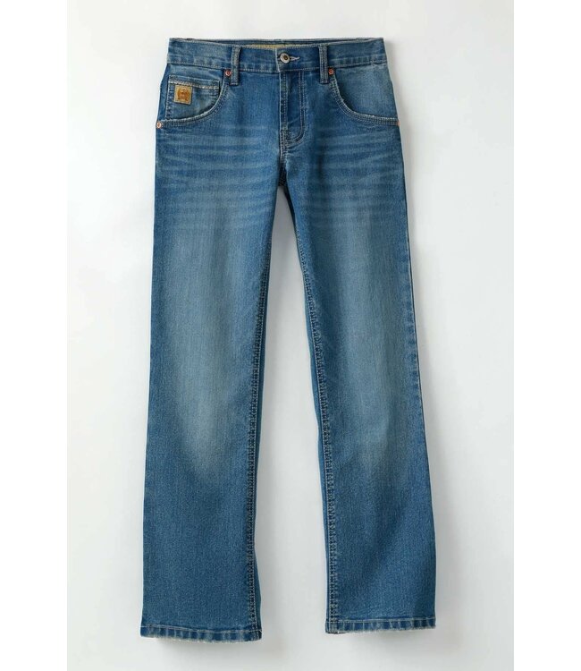 RELAXED MIDRISE BOOTCUT JEANS- MED. STONE