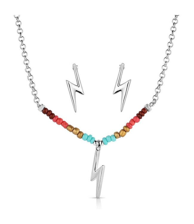 COLORSTRUCK LIGHTNING BOLT BEADED JEWELRY SET