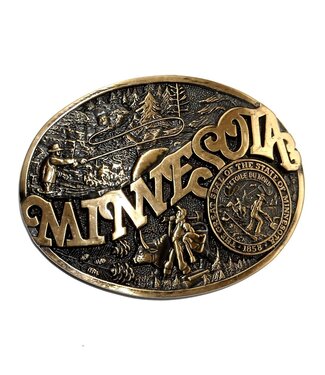 ATTITUDE BUCKLES MINNESOTA BRASS BUCKLE