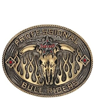 ATTITUDE BUCKLES PBR OPEN FLAMES BUCKLE