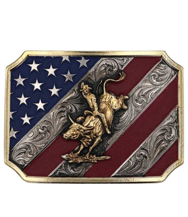 PATRIOT BULL RIDER BUCKLE