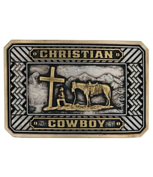 BEAMING CHRISTIAN COWBOY BUCKLE