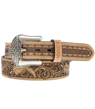 Hooey "WAR PAINT" BELT NATURAL/BROWN/IVORY