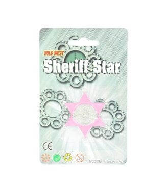 WILD WEST SHERIFF STAR PINK