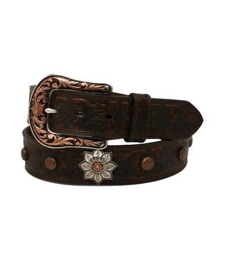 Ariat FLORAL EMBOSSED FLOWER CONCHO BELT