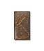 RODEO FEATHER EMBOSSED BROWN LEATHER WALLET