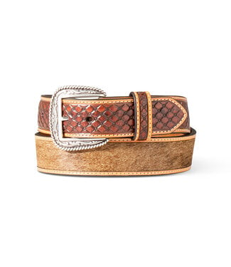 Ariat DIAMOND EMBOSSED CALF HAIR BELT