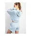 FRENCH TERRY CROPPED HOODIE- SKY BLUE