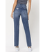 SUPER HIGH RISE HIDDEN BUTTON FLY STRAIGHT JEANS