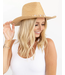 COWRIE SHELL STRAW BRAIDED COWBOY HAT