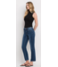 MID RISE ANKLE SLIM STRAIGHT JEANS