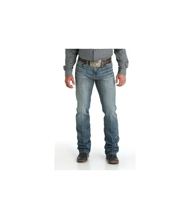 IAN MID-RISE SLIM MEDIUM STONE WASH BOOTCUT JEAN