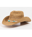 BRAIDED STRAP STRAW COWBOY HAT