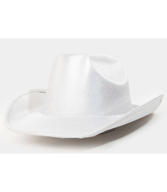 IRIDESCENT GLITTER COWBOY HAT