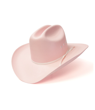 PINK STRAW WESTERN CATTLEMAN HAT