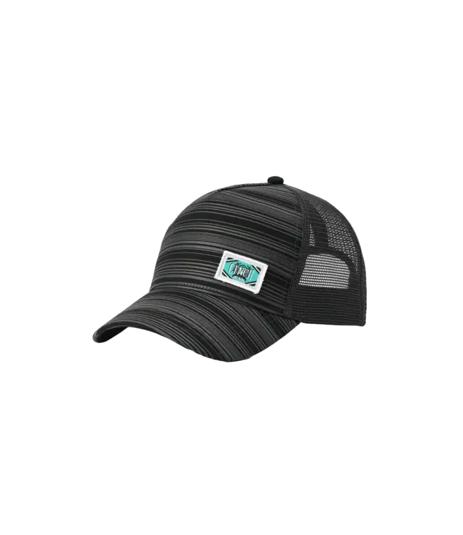 BLACK STRIPED TRUCK CAP (OSFA)