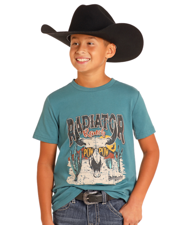 DALE BRISBY "RADIATOR RANCH" TEE- TEAL