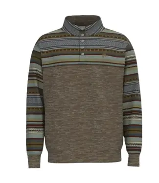 Hooey "STEVIE BROWN/GRAY AZTEC DESIGN PULLOVER