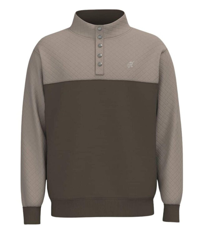 "STEVIE" GREEN & TAN PULLOVER