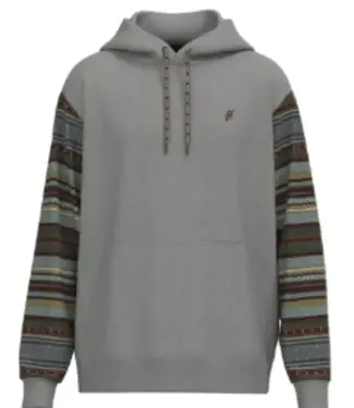 Hooey GRAY WITH TAN/BROWN SERAPE HOODY