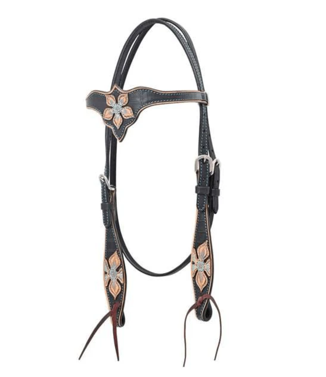 BLACK STAR BROWBAND HEADSTALL