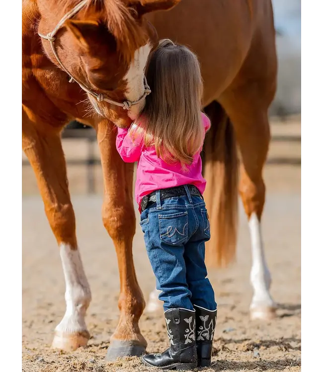 BABY GIRL WESTERN 5 POCKET JEAN IN DENIM