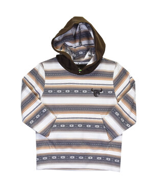 Cowboy Hardware STRIPED SERAPE FLEECE HOODY