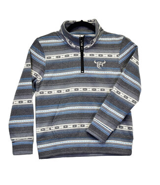 Cowboy Hardware STRIPED SERAPE FLEECE CADET PULLOVER