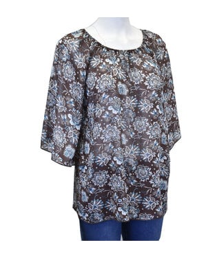 Cowgirl Hardware PEACOCK PAISLEY 3/4 ANGEL SLEEVE SHIRT