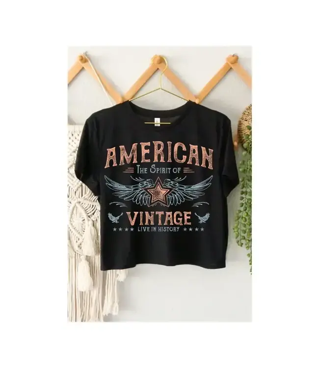 AMERICAN VINTAGE GRAPHIC CROP TOP