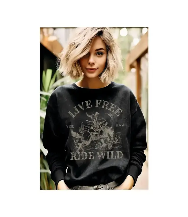 LIVE FREE RIDE MINERAL GRAPHIC SWEATSHIRT