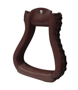 Showman PONY LEATHER WRAPPED STIRRUPS