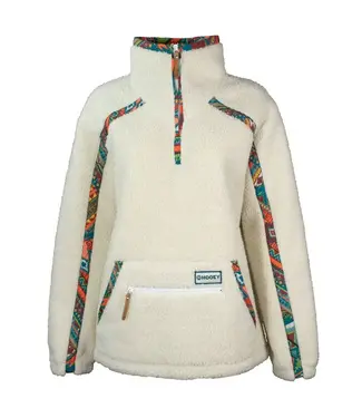 Hooey SHERPA PULLOVER CREAM W/MULTI COLOR AZTEC