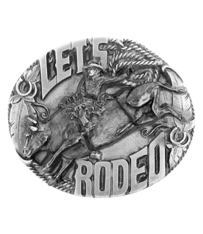 LET'S RODEO BELT BUCKLE