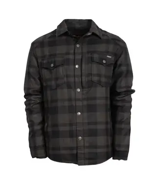 STS TRAPPER SHIRT JACKET- GRAY | NAVY PLAID