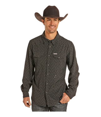 Panhandle Slim PERFORMANCE LONGHORN PRINT SNAP SHIRT